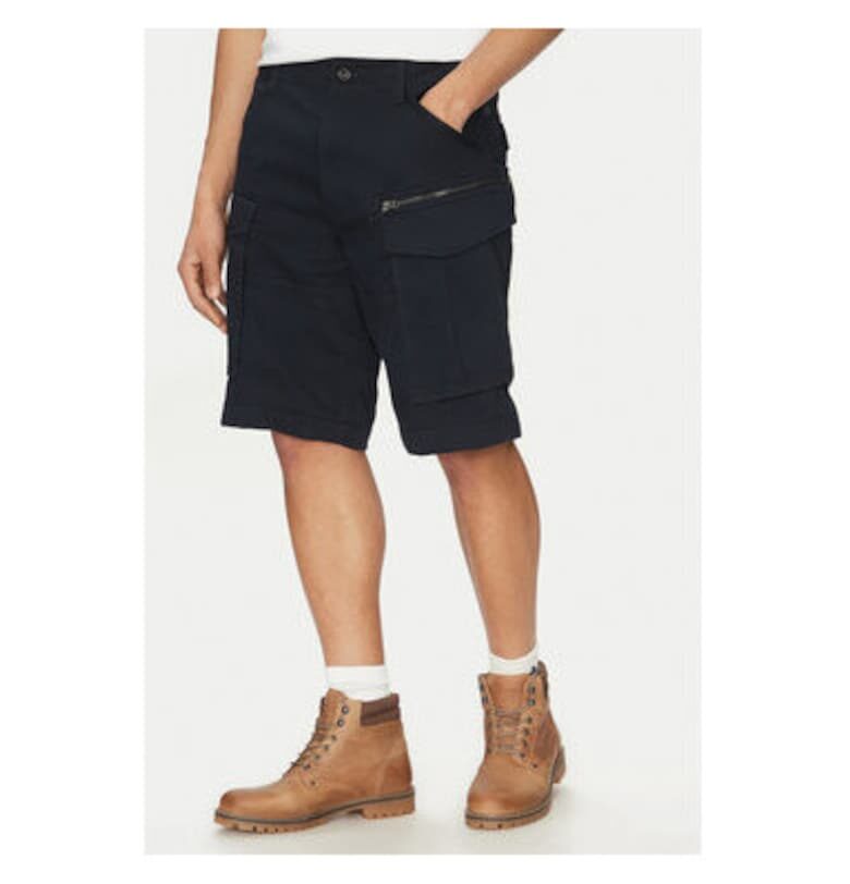 Мъжки къси панталони G Star Raw - D08566-5126 - органичен памук/еластан - черни - Черен G-Star RAW