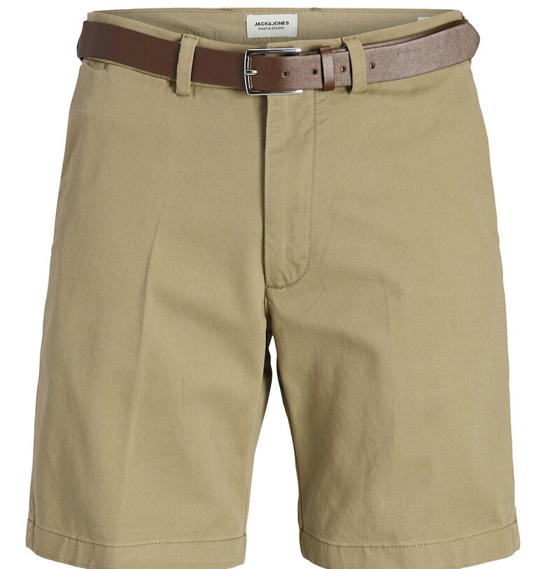Мъжки къси панталони Jack Jones - 12269368 - Памук/Памук - Кафяв - Кафяв Jack  Jones