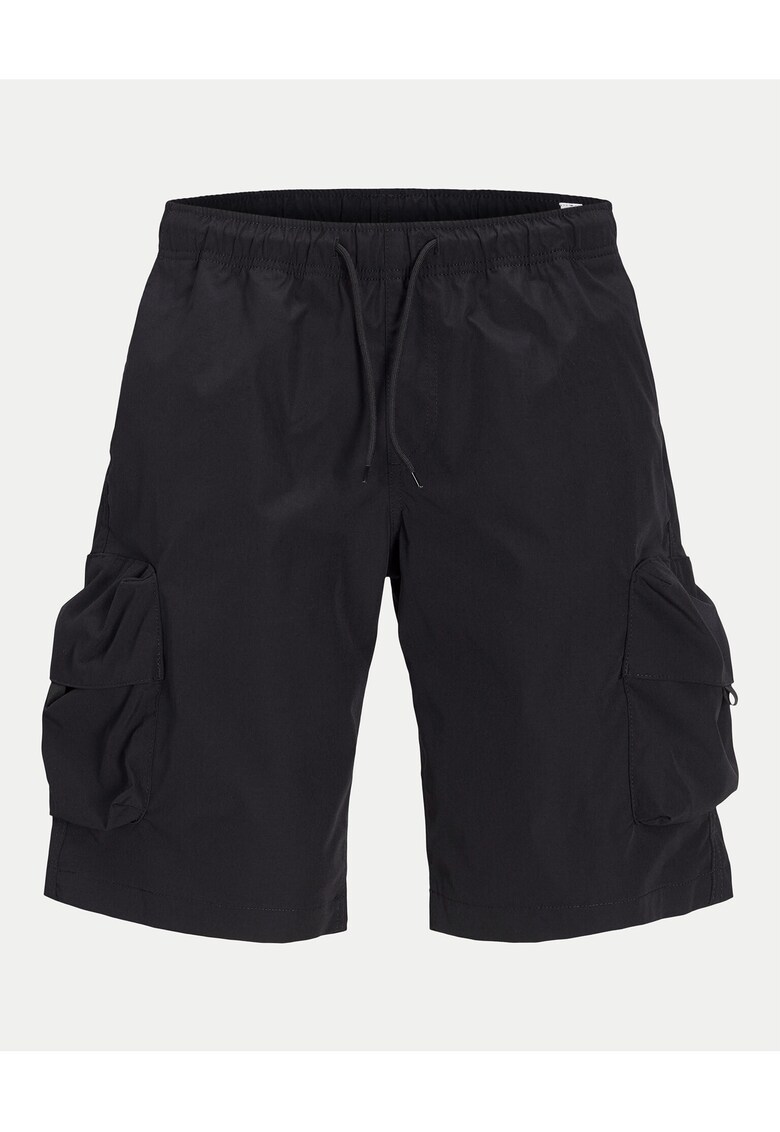 Мъжки къси панталони Jack Jones - 12269386 - Полиестер - Черни - Черен Jack Jones