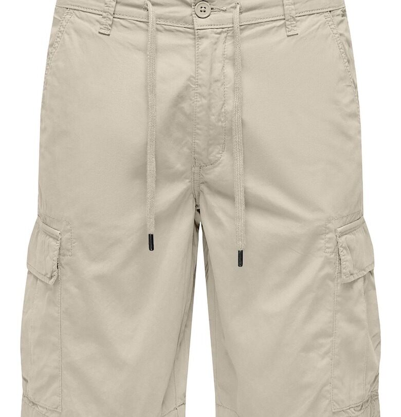 Мъжки къси панталони  Sons - 22029214 - памук - бежов - Бежов Only