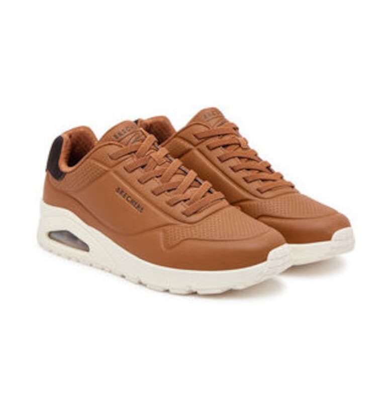 Мъжки маратонки 305020192 -  Екологична кожа - Кафяв Skechers