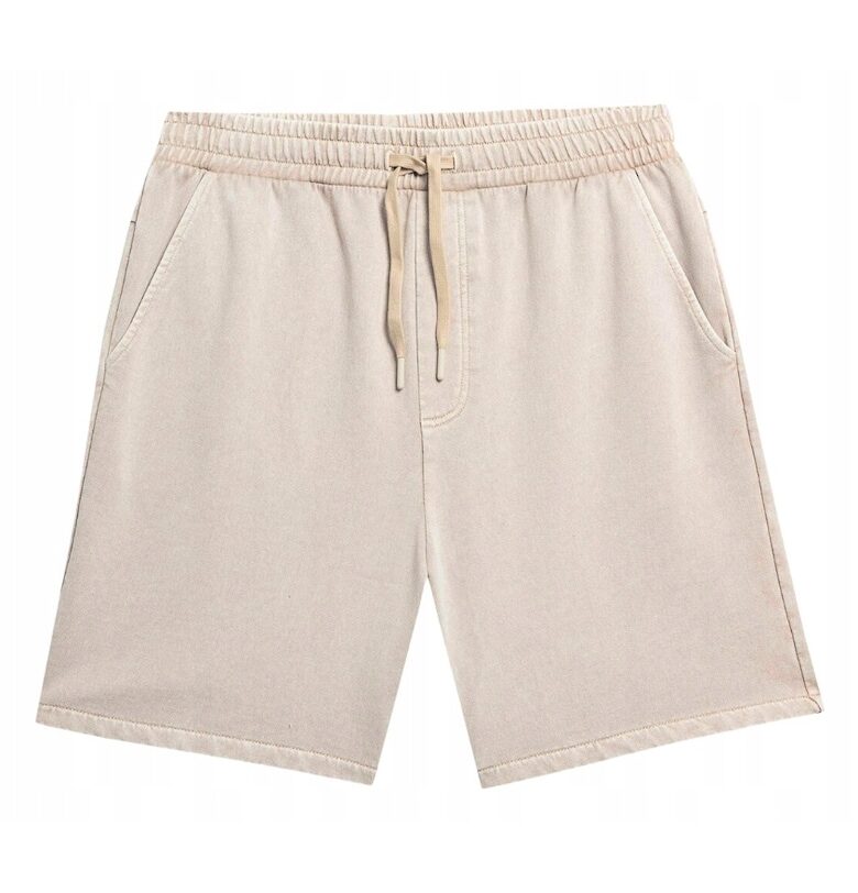 Мъжки памучни къси панталони -  бежови - Бежов 4F