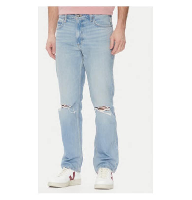 Мъжки панталон  112363966 - памук - син - Син Lee