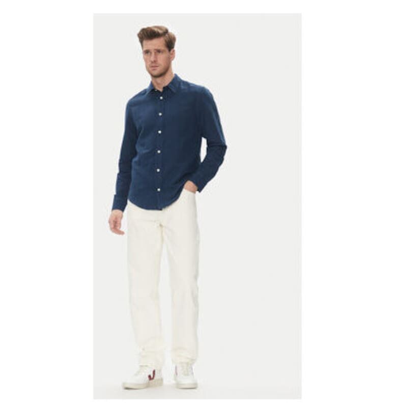 Мъжки панталон  112364188 - памук - бял - Бял Lee