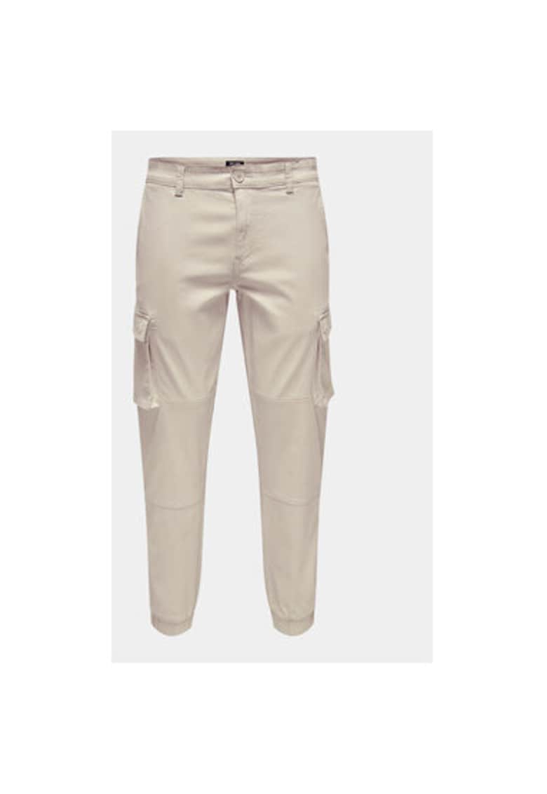 Мъжки панталон - 303333102 - Памук/Памук - Бежов - Бежов Only Sons