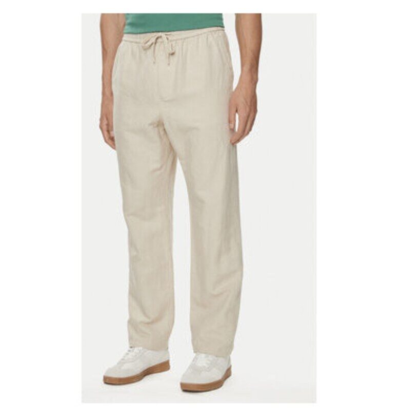 Мъжки панталон -  304382543 - Лен/Памук - Бежов - Бежов GAP