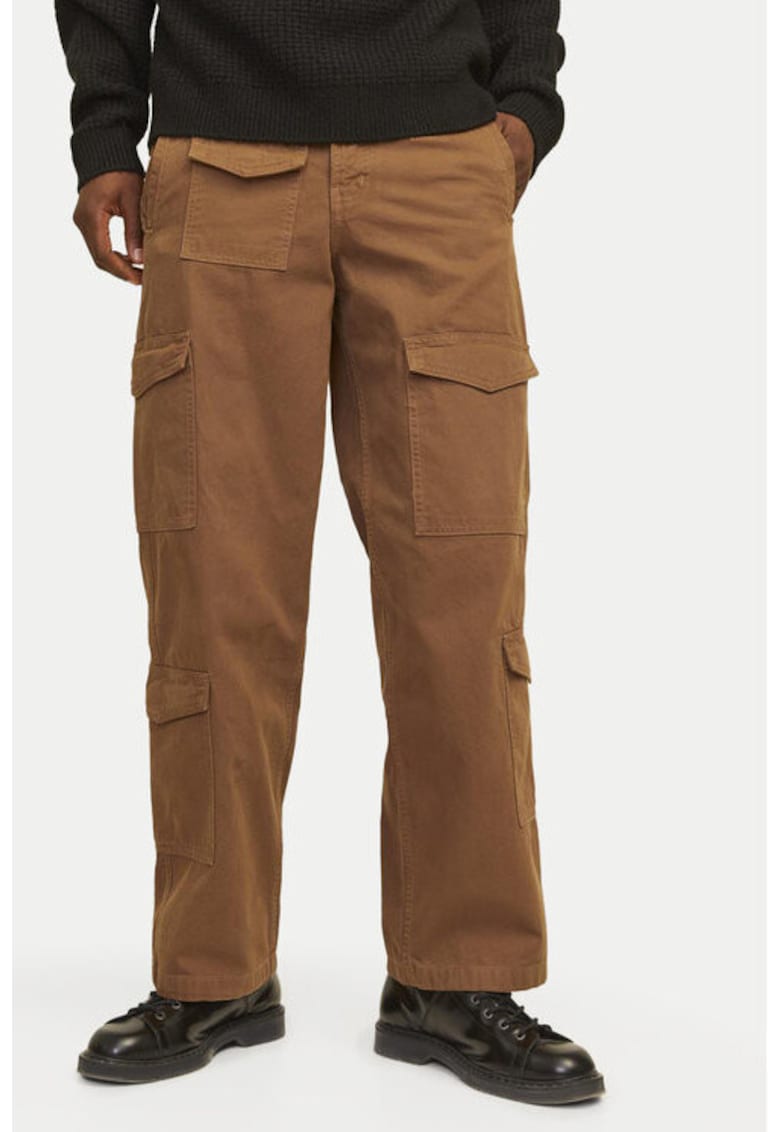 Мъжки панталон - 304599132 - Памук - Кафяв Jack and Jones