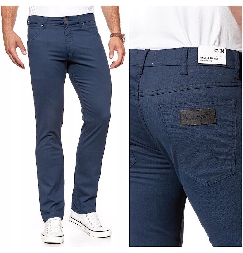 Мъжки панталон -  модел GREENSBORO - удобен прав крой с прави крачоли - еластичен и удобен - подходящ за всеки ден и работа - с цип - 5 джоба  ... Wrangler