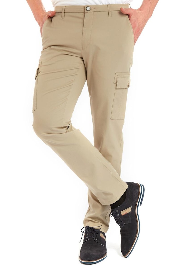 Мъжки панталони - Cargo 5501 - Бежов - ниска талия W Wegener