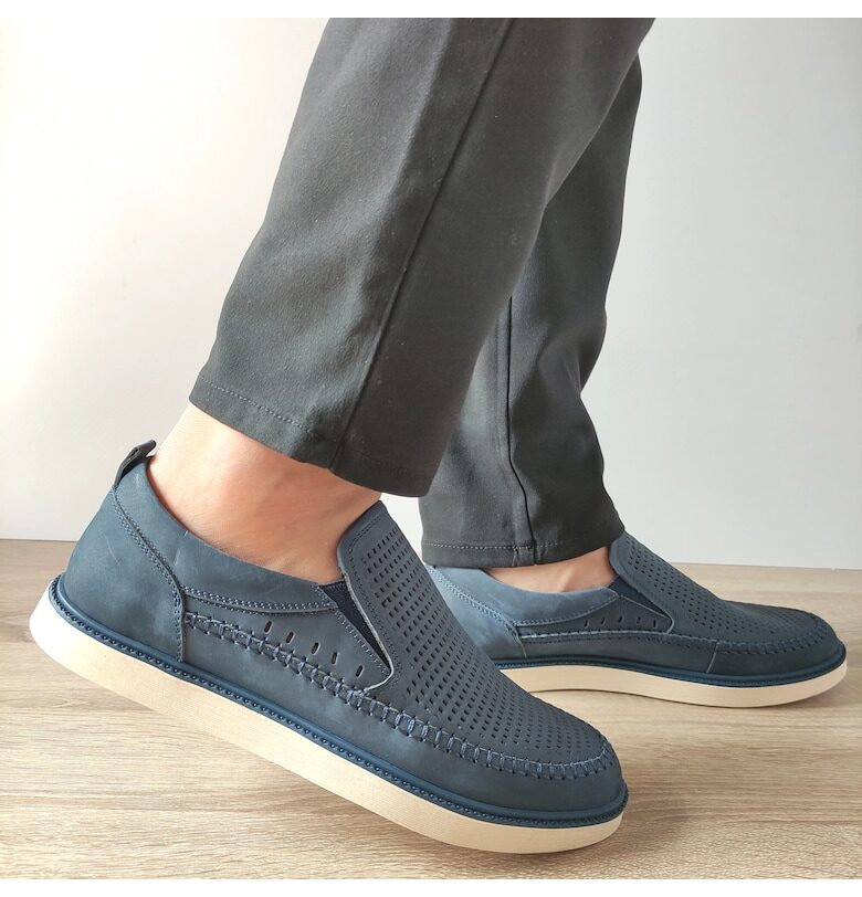 Мъжки перфорирани обувки  Z1248703-5 Navy Blue - Navy Blue Mels