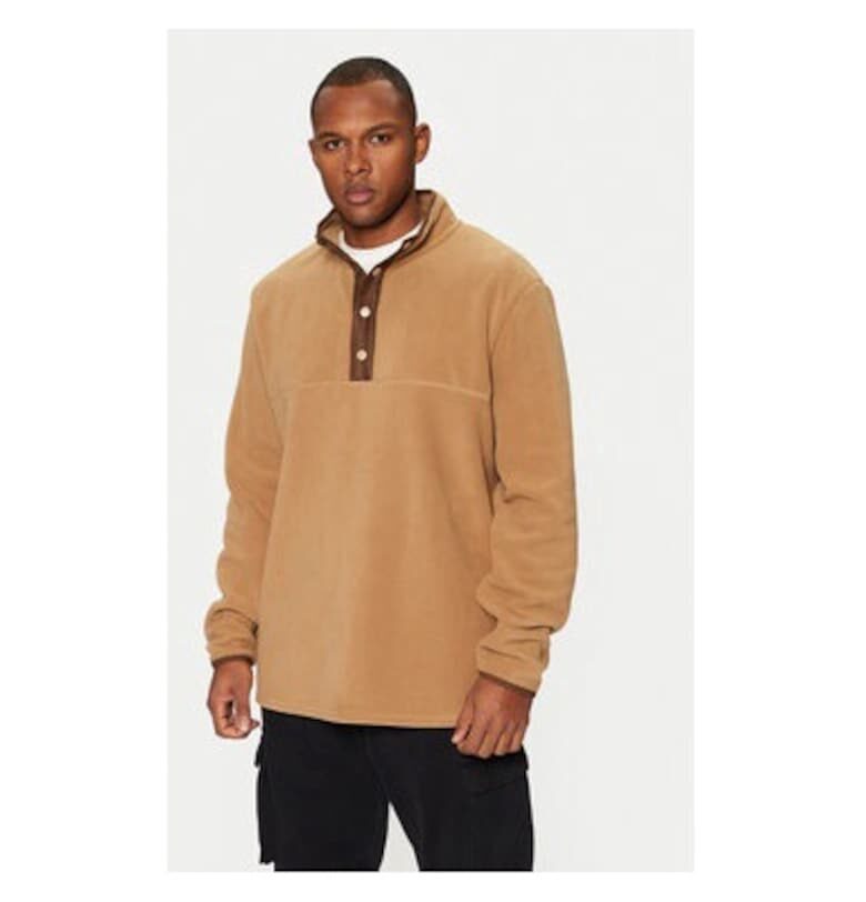 Мъжки полар -  304528224 - Полиестер - Кафяв - Кафяв BRAVE SOUL