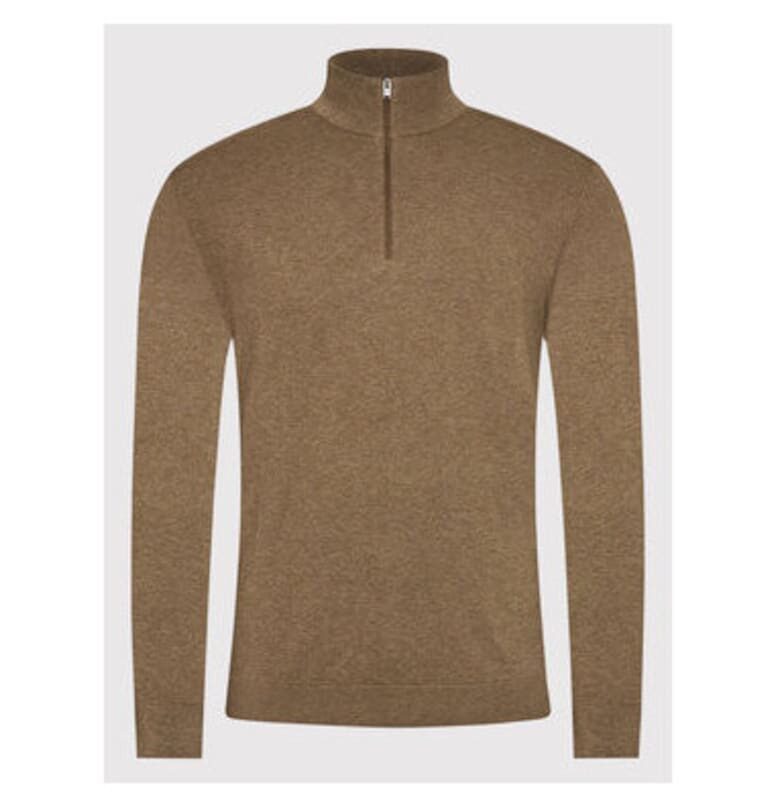 Мъжки пуловер -  209537260 - Памук - 2XL INTL - Кафяв Selected Homme