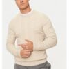 Мъжки пуловер - 304268045 - Найлон/Вискоза/Вълна - - Бежов United Colors of Benetton