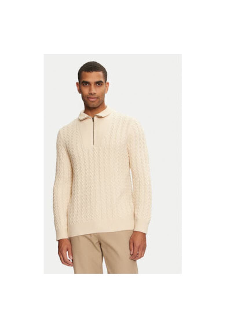 Мъжки пуловер - 304281068 - Вискоза/Памук/Найлон - Бежов - Бежов Wrangler