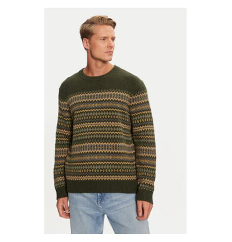 Мъжки пуловер -  304281099 - Вълна/Найлон - Зелен - Зелен Wrangler