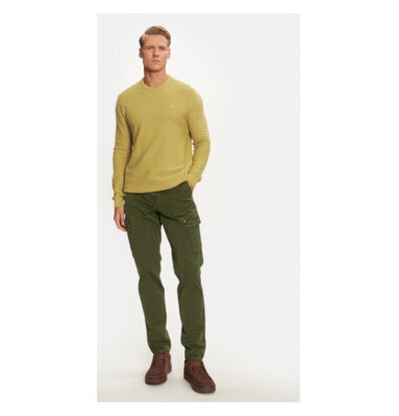 Мъжки пуловер -  304464539 - Памук - Жълт - Жълт Mustang