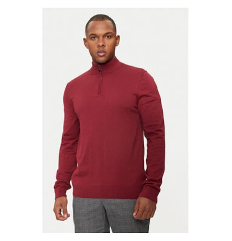 Мъжки пуловер -  304695438 - Модал/Памук/Полиамид - Черен - Черен Hechter Paris