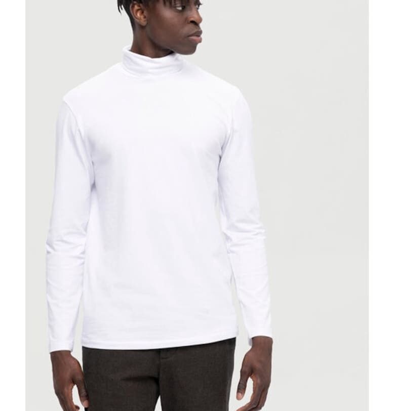 Мъжки пуловер -  34194 - Памук - Бял Selected Homme