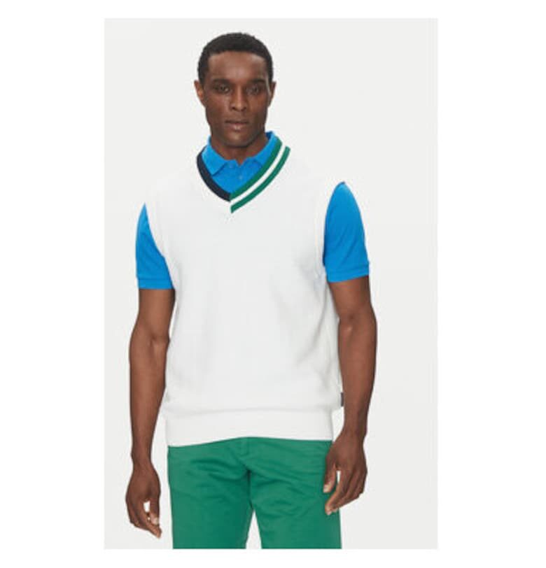 Мъжки пуловер  65013 151809 - Памук - Бял Hechter Paris