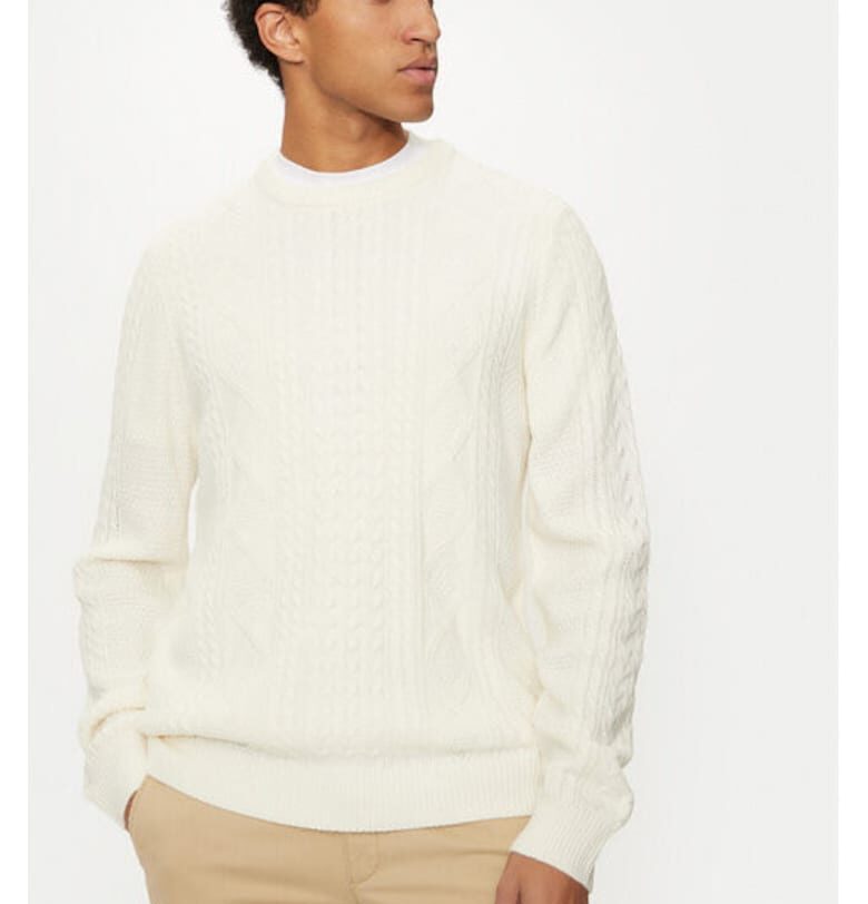 Мъжки пуловер - US Polo Assn. - 304796494 - Акрил - Бежов - Бежов US Polo Assn