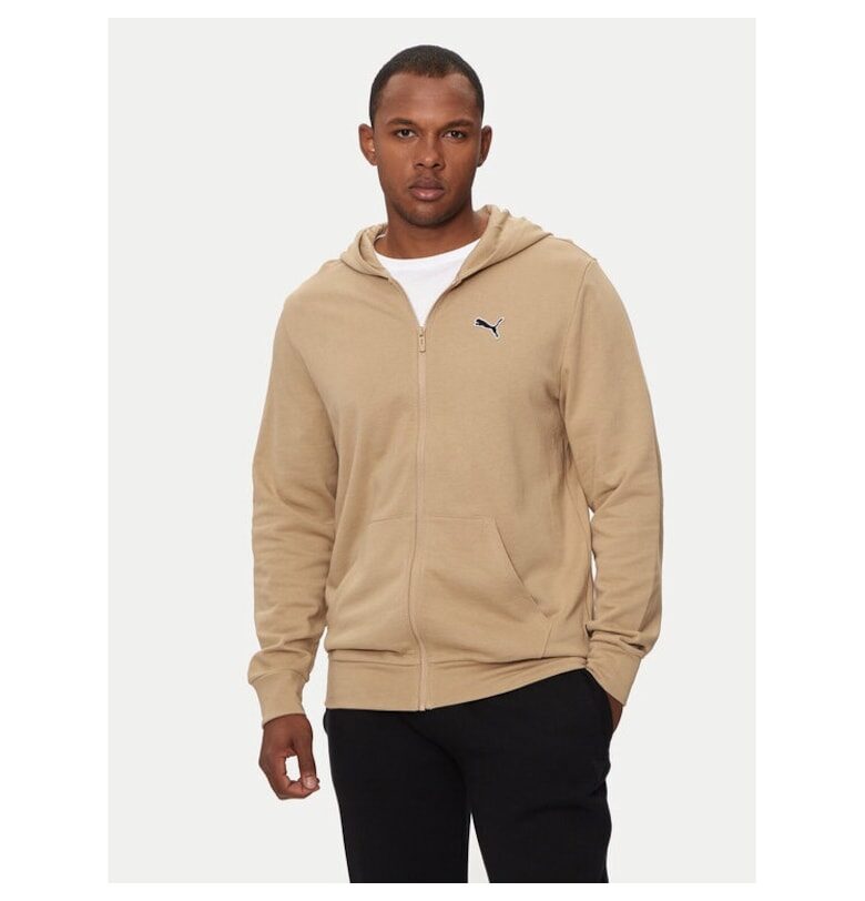 Мъжки спортен суитшърт -  538810 - Бежов - Памук Puma