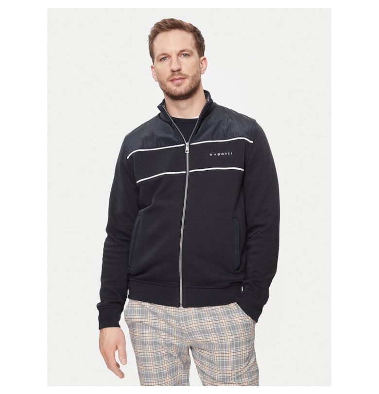 Мъжки спортен суичър -  766832 - тъмносин - памук Bugatti