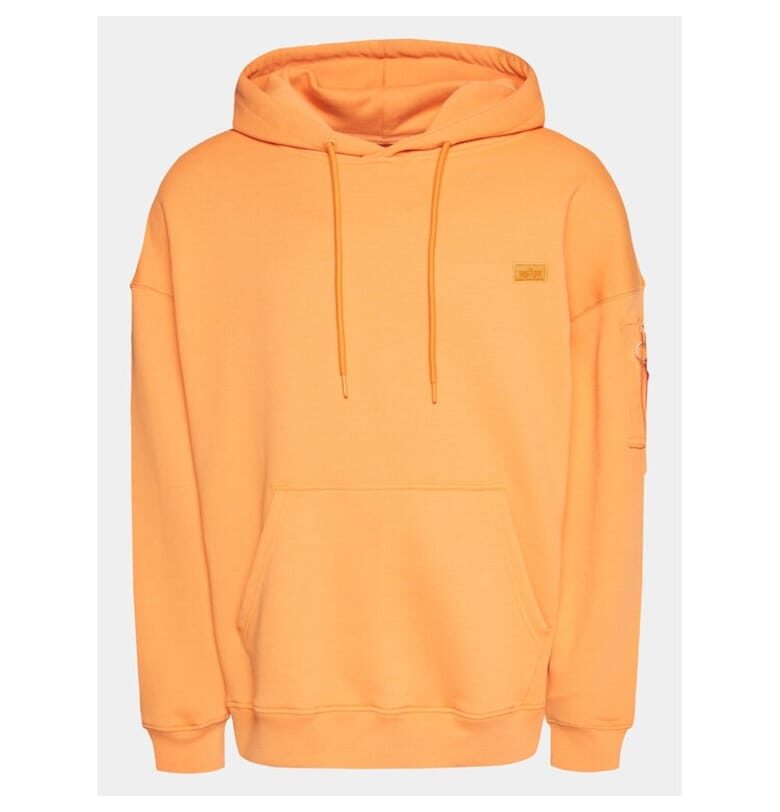 Мъжки спортен суичър -  861896 - оранжев - памук ALPHA INDUSTRIES