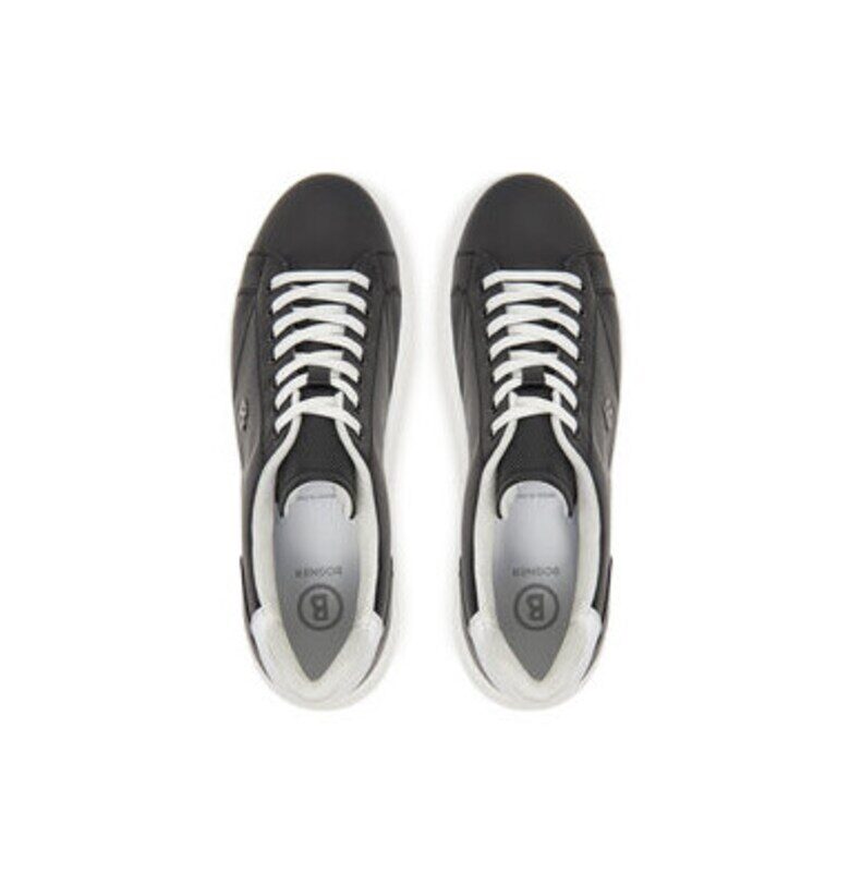 Мъжки спортни обувки - 12520015 -  Естествена кожа - Черен Bogner