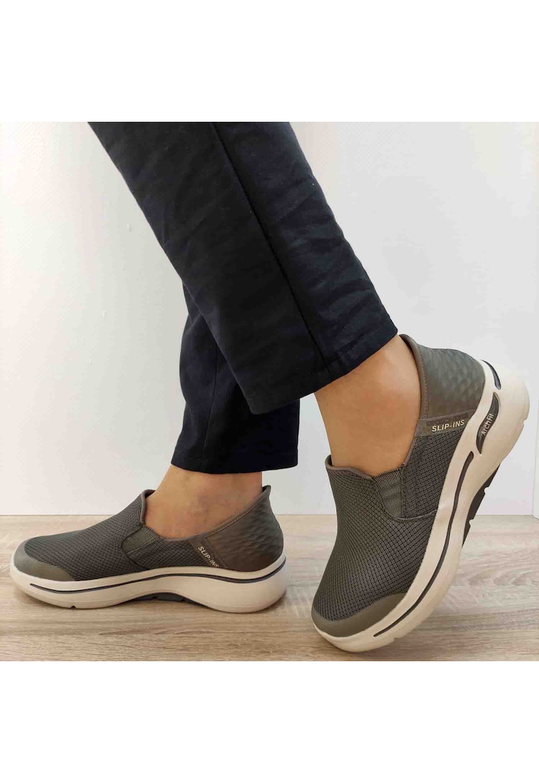 Мъжки спортни обувки 216259 Tpe - Кафяв Skechers