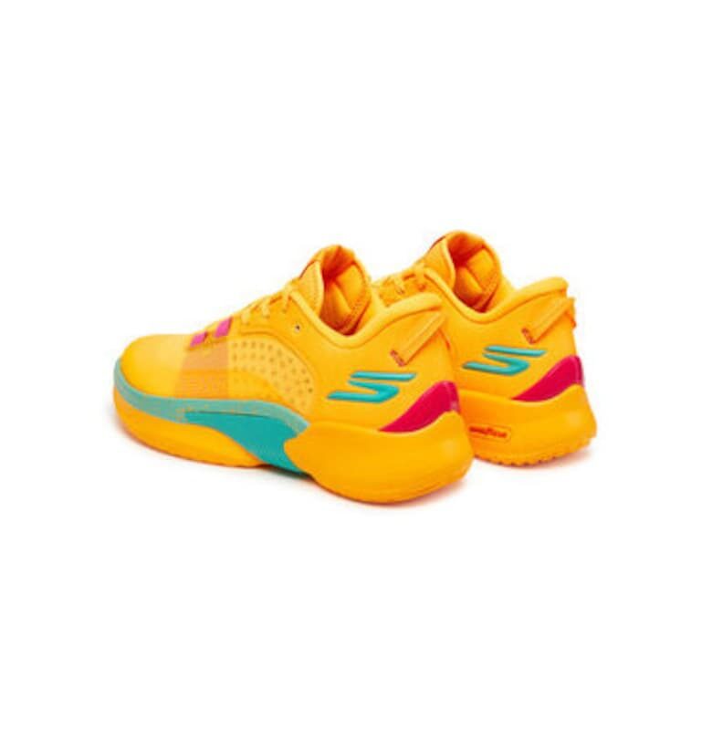 Мъжки спортни обувки - 253007 -  Текстил - Оранжеви Skechers