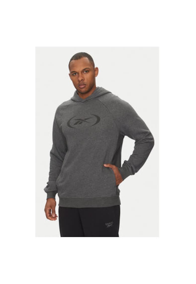 Мъжки суитшърт 100214853 - памук/полиестер - сив - Сив Reebok