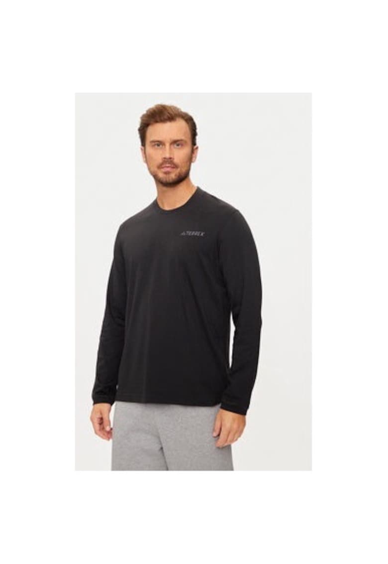 Мъжки суитшърт - 303533090 - Органичен памук/Лиосел - Черен adidas