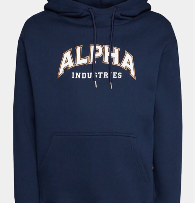 Мъжки суитшърт -  303861797 - Памук/Полиестер - Син ALPHA INDUSTRIES
