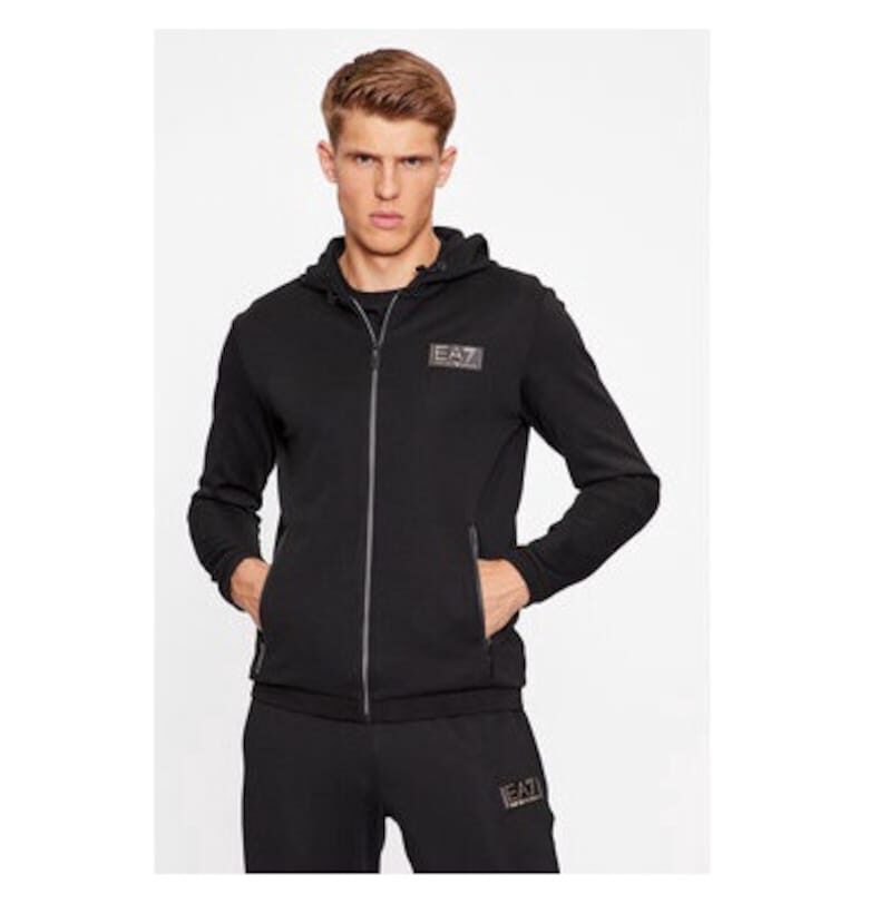 Мъжки суитшърт - Emporio Armani  303084097 - Полиестер/Памук - Черен - Черен EA7