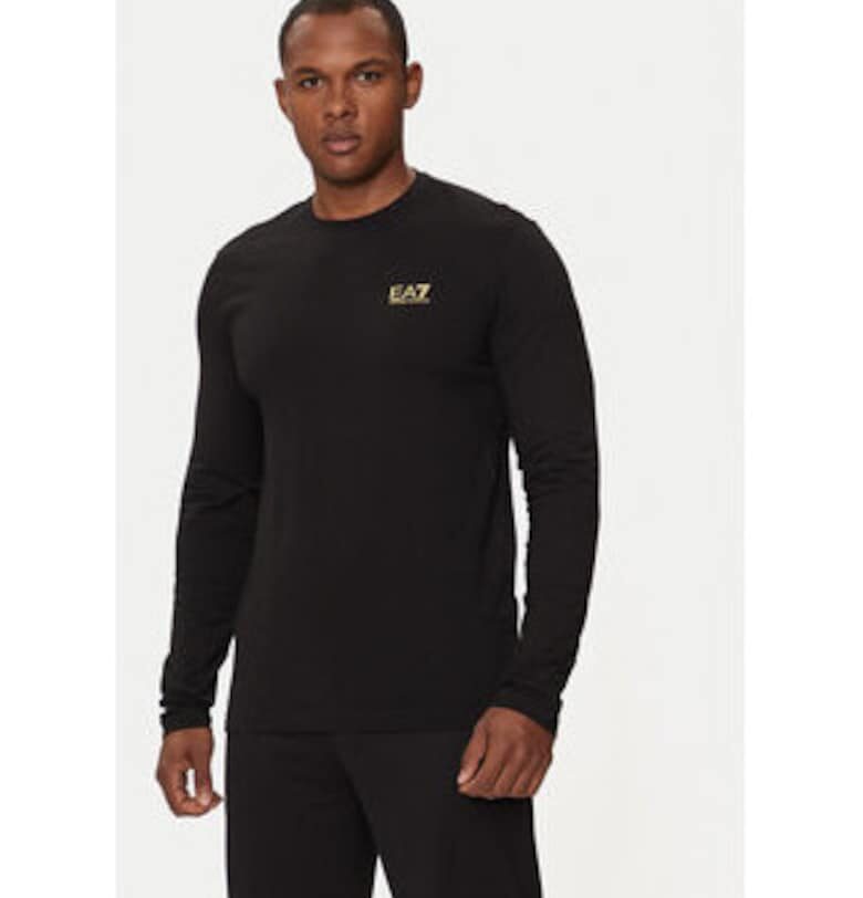 Мъжки суитшърт - Emporio Armani  черен - памук-еластан EA7