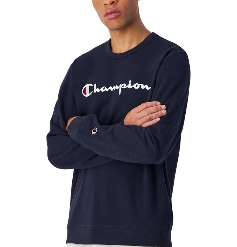 Мъжки суитшърт - кръгла яка  памук - Тъмносин Champion