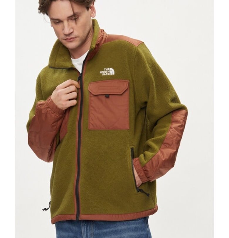 Мъжки суичър -  00567 - Зелен - Полиестер The North Face