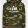 Мъжки суичър -  301544623 - Памук - Зелен ALPHA INDUSTRIES