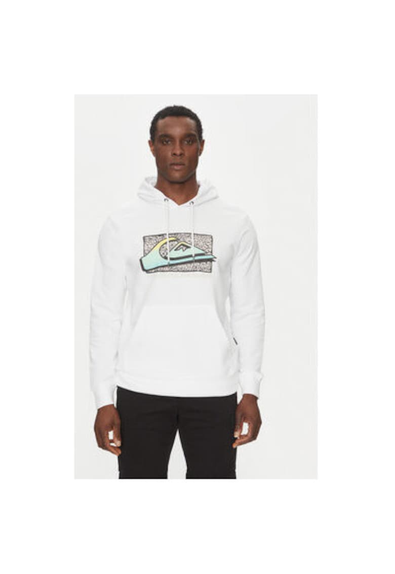 Мъжки суичър EQYFT05094-WBB0 - памук/полиестер - бял - Бял QUIKSILVER