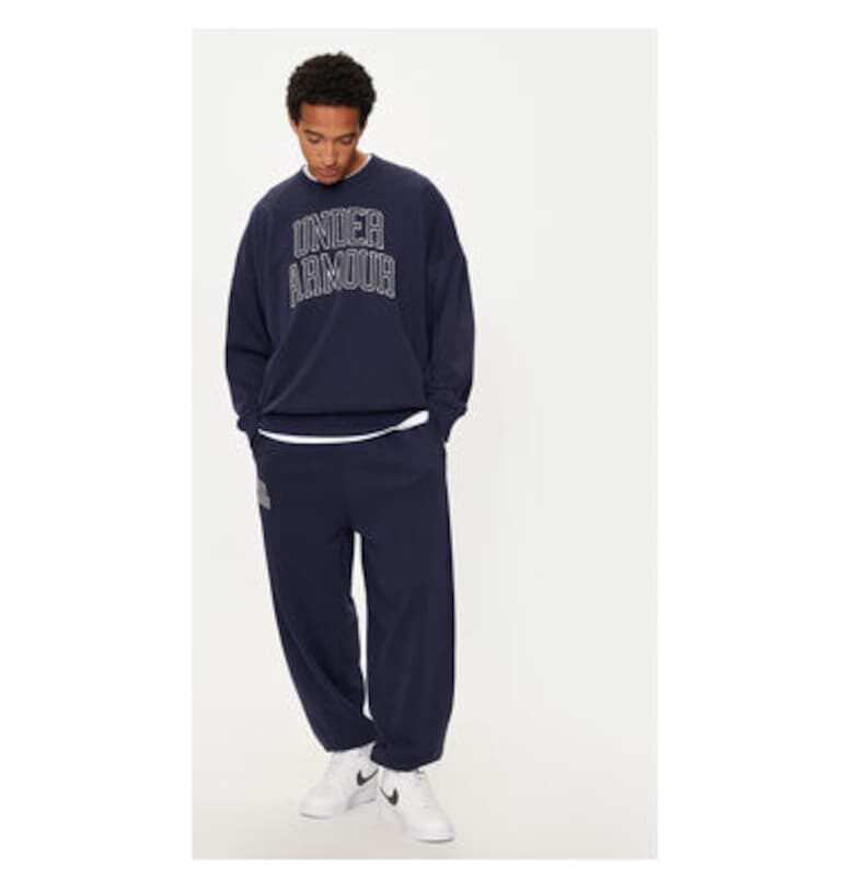 Мъжки суичър с качулка  1386548 - Памук/Полиестер - 2XL INTL - Тъмносин Under Armour