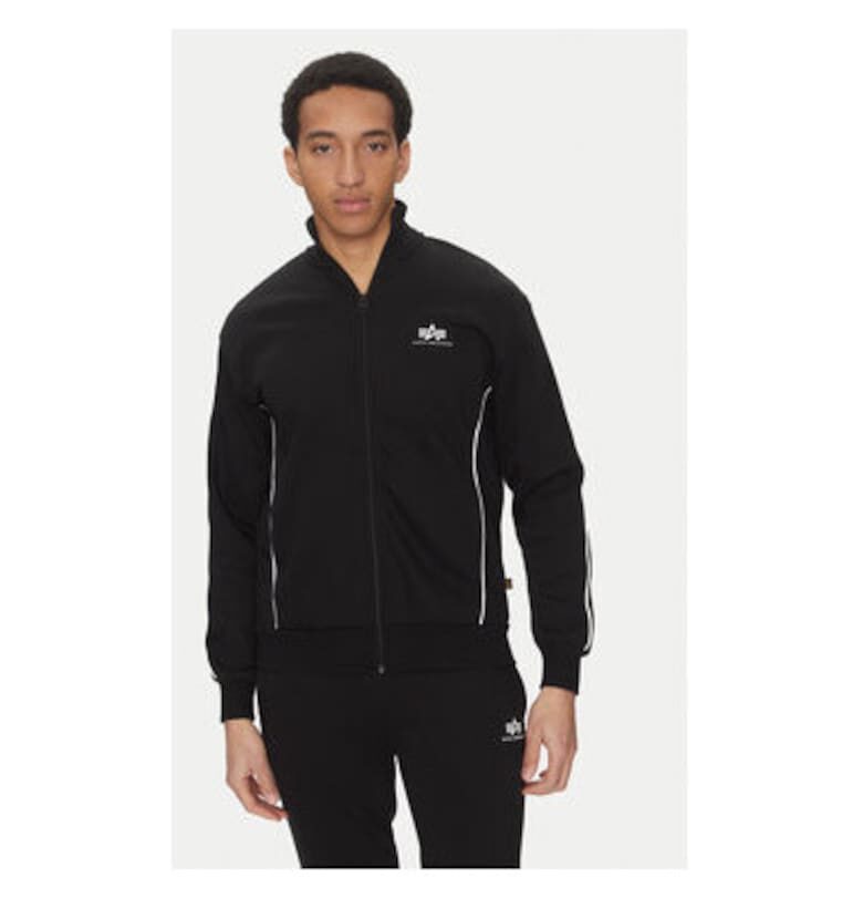 Мъжки тениски  156305 - памук/полиестер - черни - Черен ALPHA INDUSTRIES