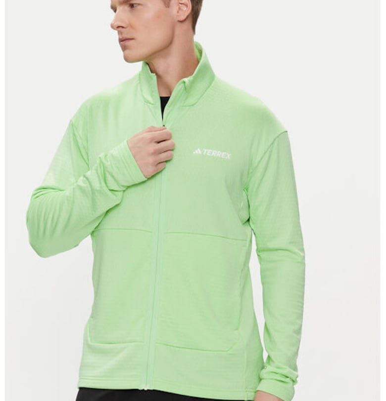 Мъжки технически суитшърт -  303461201 - Рециклиран полиестер - Зелен - Зелен adidas