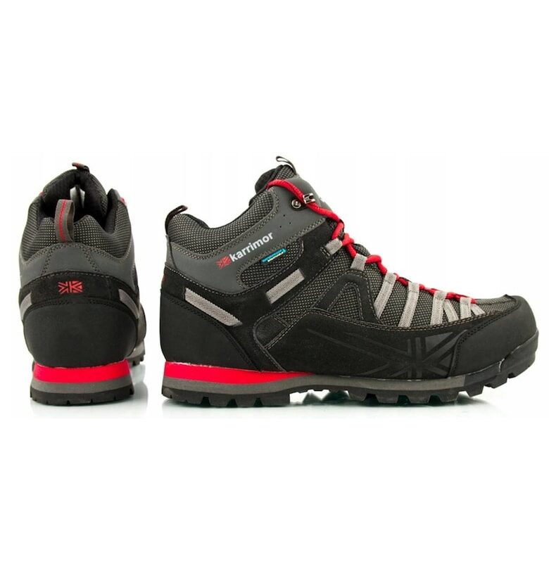 Мъжки трекинг обувки -  Кожа/пластмаса - Черно/червено Karrimor