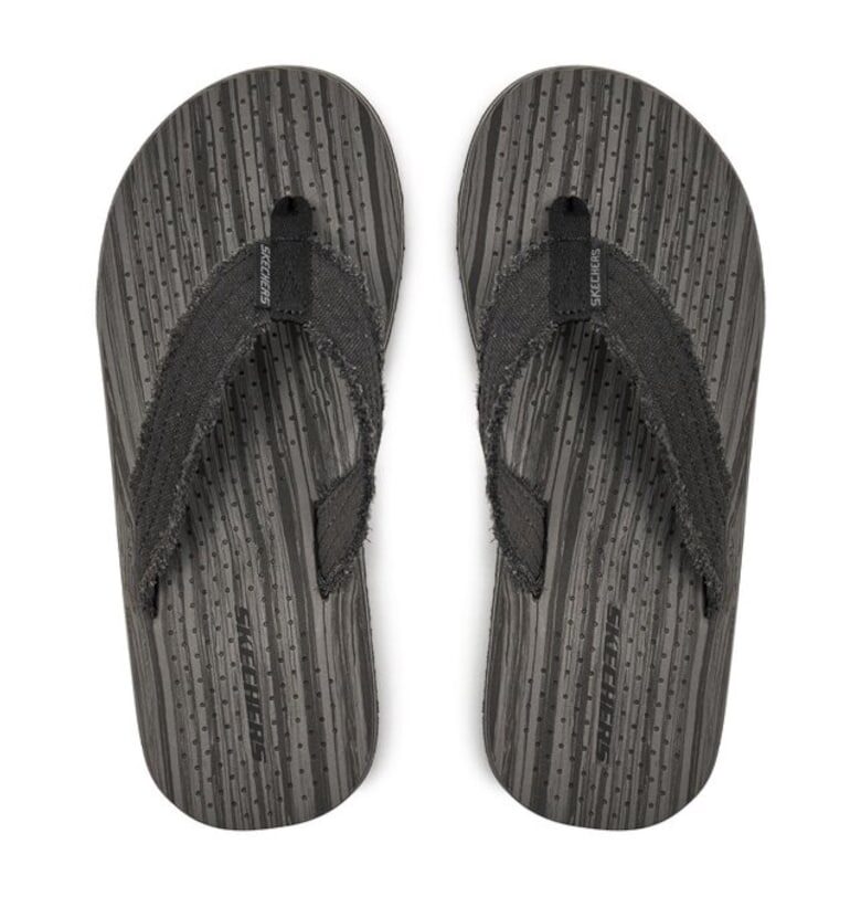 Мъжки чехли -  303650 - текстил - черни Skechers