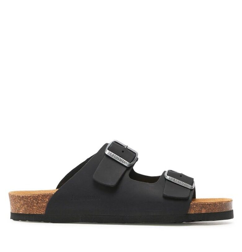 Мъжки чехли Brinkmann - 302050000 - Естествена кожа/нубук - черни DrBrinkmann