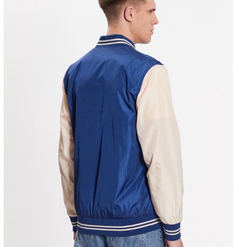 Мъжко бомбър яке -  302946709 - Найлон - Син 47 Brand