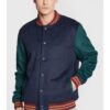 Мъжко бомбър яке - Памук - Акрил - Тъмносин Cotton On