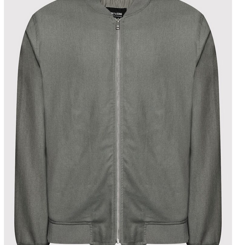 Мъжко бомбър яке -  лен/памук - Зелен Only  Sons