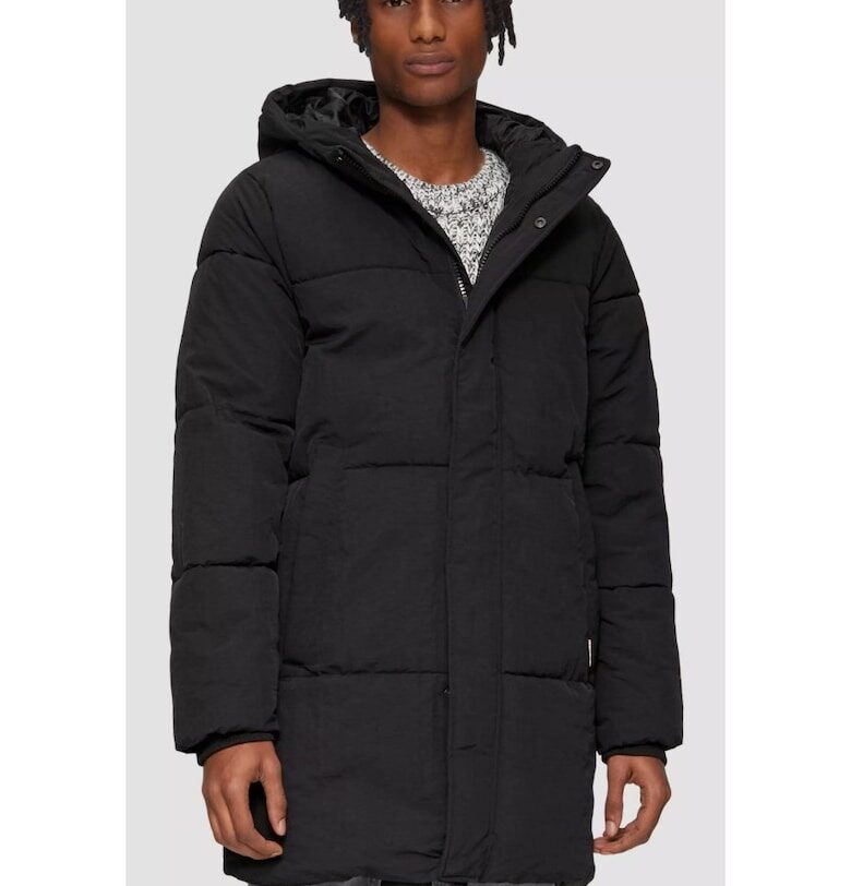 Мъжко ватирано яке Q/S от s.Oliver с качулка и стандартна кройка - Черен QS