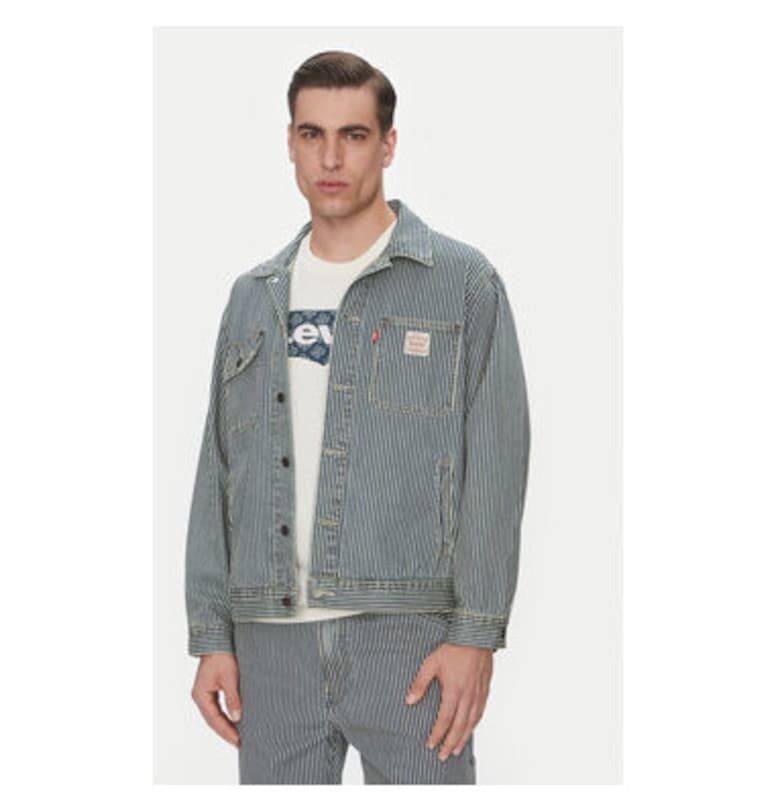 Мъжко дънково яке  A4820-0016 - памук - тъмносиньо - Тъмносин Levis